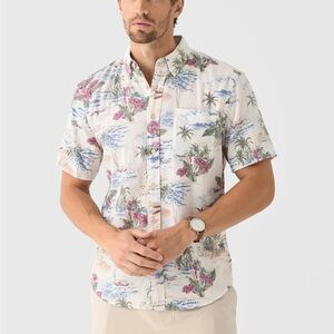 Faherty Tropical Print Short Sleeve Shirt